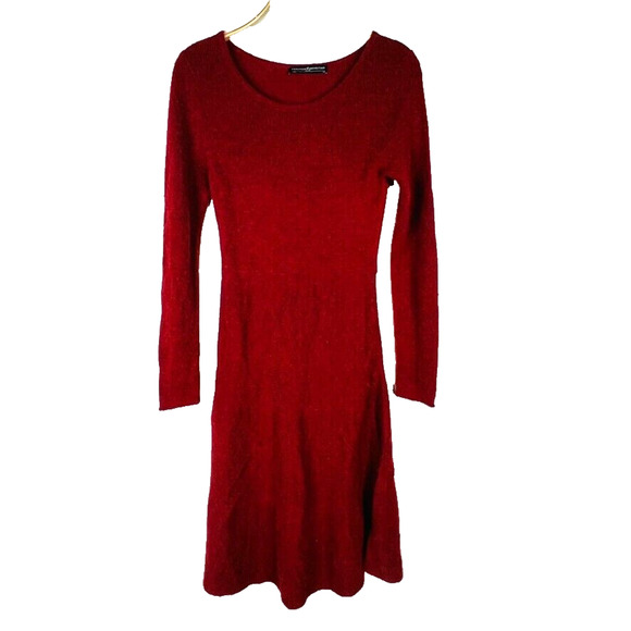 Peruvian Connections Alpaca Blend Long Sleeve‎ Maroon Sweater Dress Size XS - Picture 1 of 6